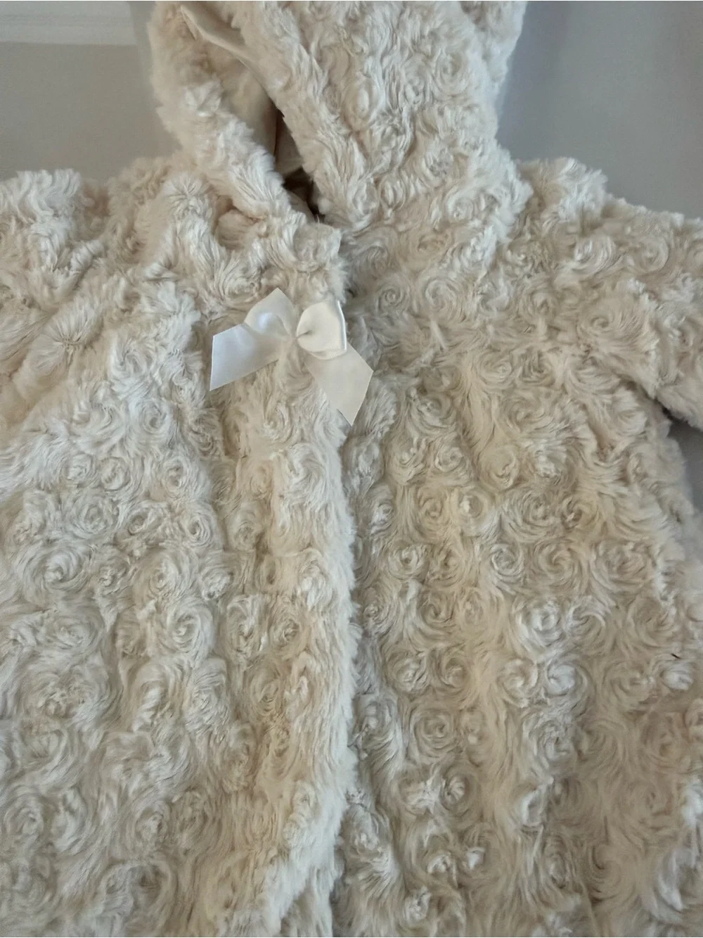 London Fog Satin-Lined Cream Infant Jacket size 3-6 months